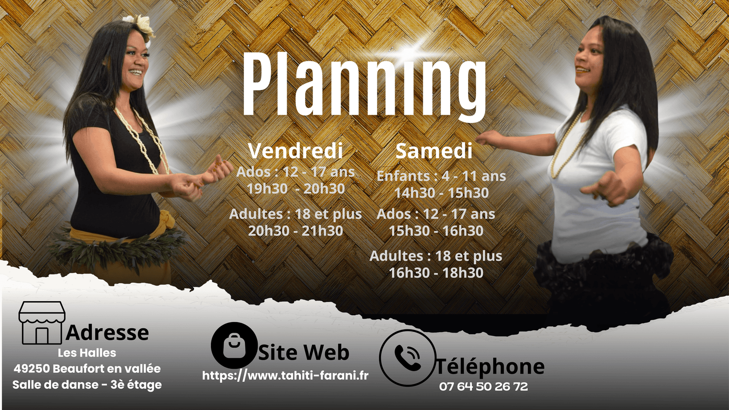 Planning des cours
